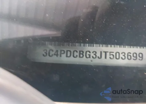 2018 Dodge Journey Sxt из США, поврежденный, VIN 3C4PDCBG3JT503699